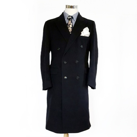 Crombie Other - Crombie Vintage Mens Wool Pea Coat Jacket 38R Blue